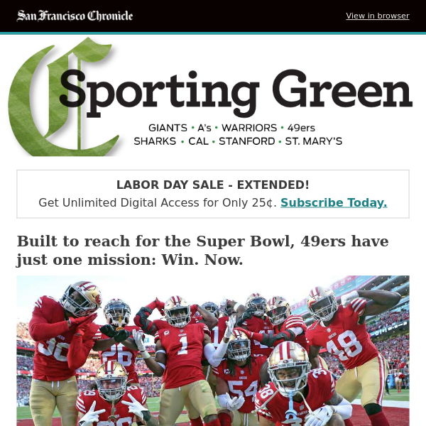 Built to reach for the Super Bowl, 49ers have just one mission: Win. Now. - San  Francisco Chronicle