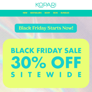 Black Friday Sale! 30% off EVERYTHING 📣