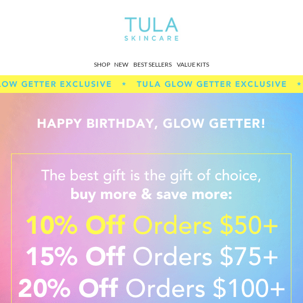 🎁 20% Off: Happy Birthday Glow Getter!