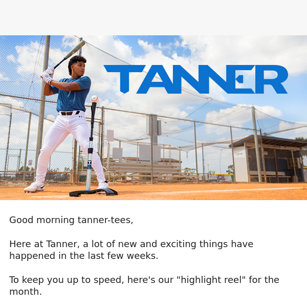 Tanner Baseball & Softball Batting Tee, Black