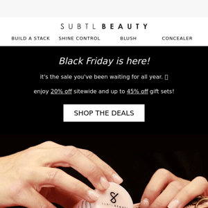 Inside: Your Black Friday discount