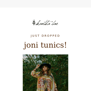 ✨NEW Joni Tunics, live now! ✨