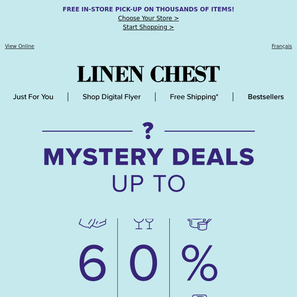 🔎Check out these MYSTERY DEALS - 350+ Items Just Added! - Linen Chest