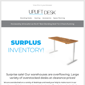 Surprise Black Friday Standing Desk Clearance Sale!