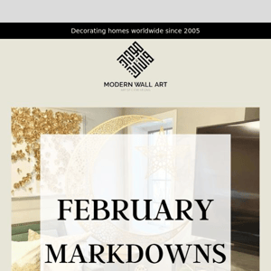 FEBRUARY MARKDOWNS >>