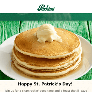 🍀 Get Your Green On at Perkins!