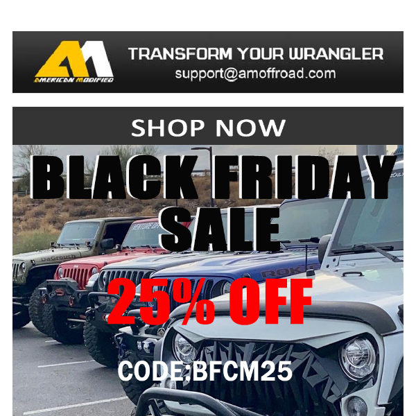 24 HOURS ONLY |Grab This Black Friday Deals！ - AM Off-Road