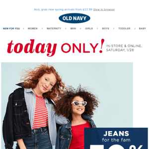 No joke: 50% off jeans (including your stretchy favorites)