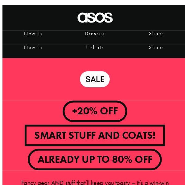   +20% off smart and cosy Sale stuff! ☄️