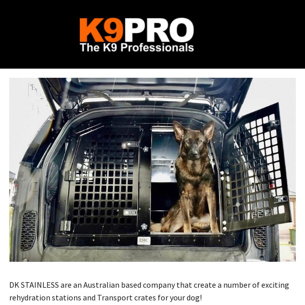 DK STAINLESS Crates and Water Stations - K9 Pro