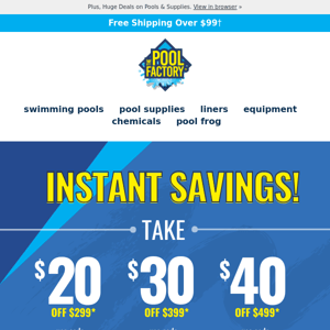 Shop Pool Supplies - Coupon Codes Available 💸💸