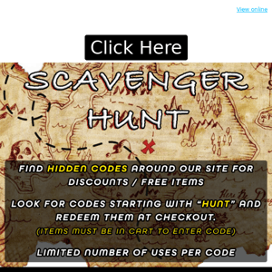 4x4 Scavenger Hunt! Find Discount Codes and Free Items ❌