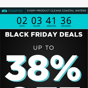 2 DAYS LEFT: Up To 38% OFF Black Friday Sale Ends Soon!