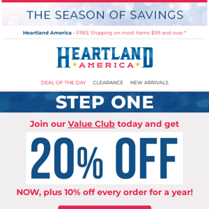 Did You Know? New Value Club Members Get 20% OFF These Deals...