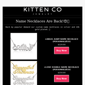 Custom Name Necklaces Are Back! 🥰