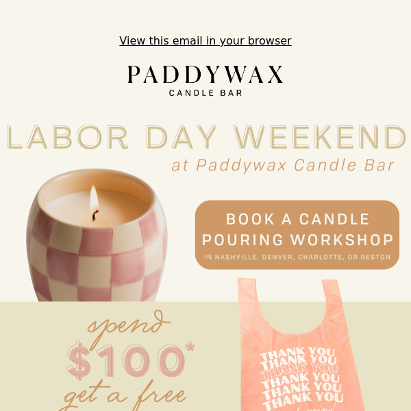 Did you know that there is now a Paddywax Candle Bar at The Beacon La  Costa? Try a candle-pouring workshop with your friends, family…