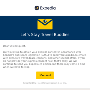 Action required: Let’s stay travel buddies