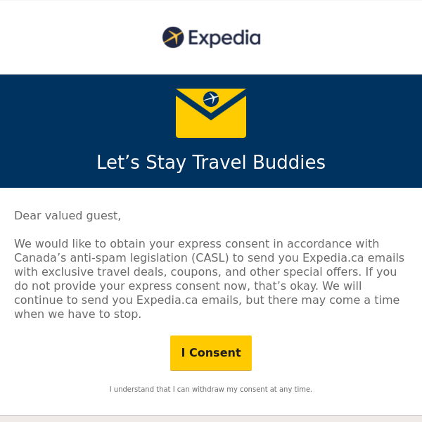 Action required: Let’s stay travel buddies