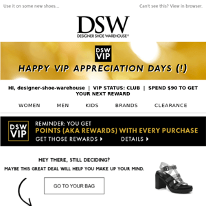 Designer Shoe Warehouse, final hours to get $10 off!