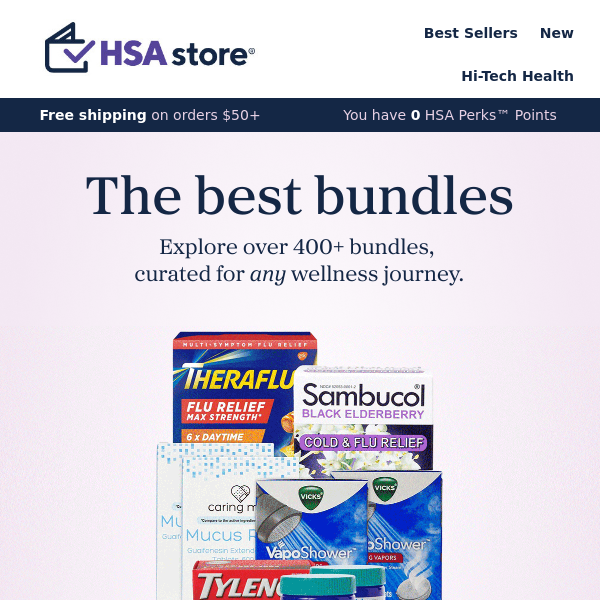 HSA eligible bundles are HERE!