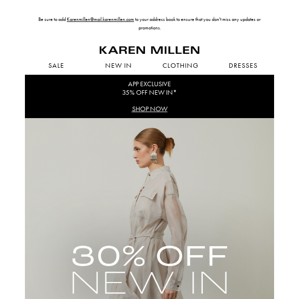 Take 30% off New In