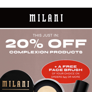 20% off complexion products ✨