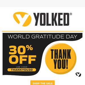 Exclusive 30% Off Today Only – VIP Discount for World Gratitude Day! 🌟