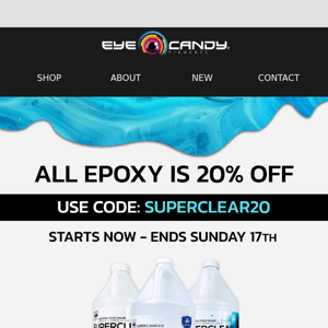 20% Off - ALL Superclear Epoxy Resin Kits 😱