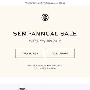 Tory Burch, have you shopped the Semi-Annual Sale?