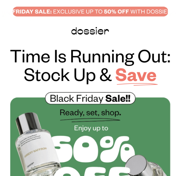 Hurry, Time is Ticking ⏰ Up to 50% OFF