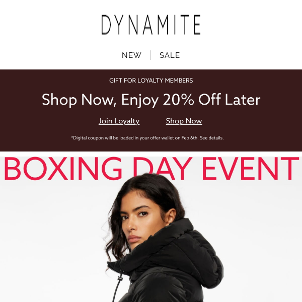 Still ON: Boxing Day Up to 50% Off