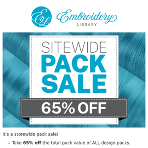 🤩65% Off - Sitewide Pack Sale!🌟
