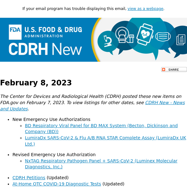 CDRH New - February 8, 2023