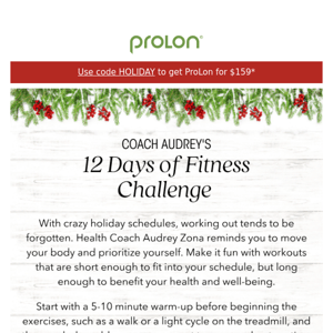 Take the 12-Day Fitness Challenge