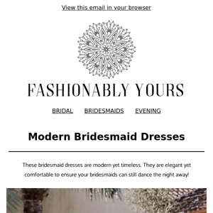 Modern Bridesmaid Dresses