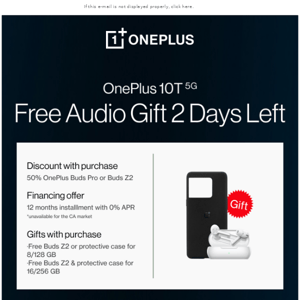 Win OnePlus 10T extra discounts and Free Buds Z2