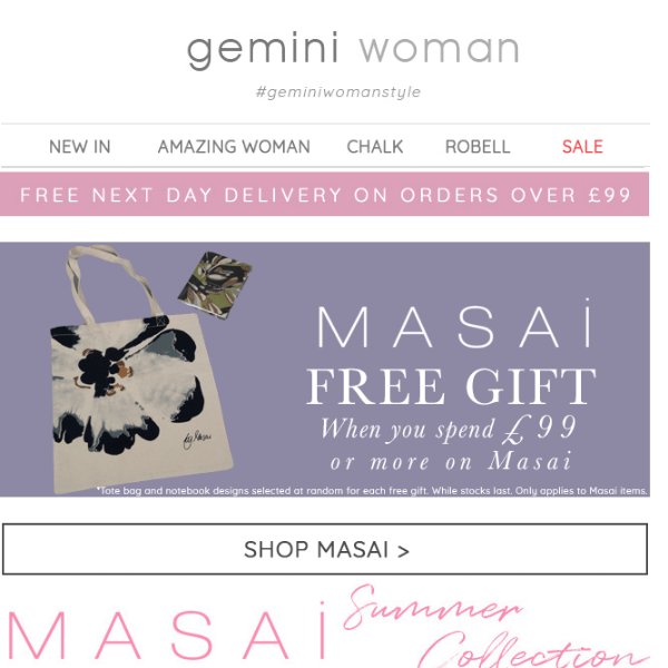 NEW Summer Masai Launch Plus a free gift*