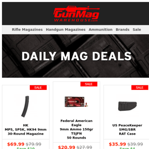 These Deals SLAP | Hk MP5 30rnd Mag For $69.99