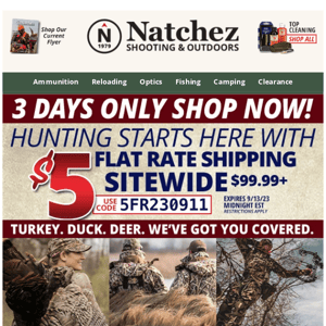 $5 Flat Rate Shipping Sitewide $99.99+