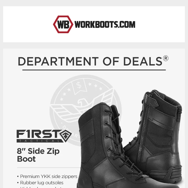 DOD: $49.99 First Tactical Boots (INSIDE!)