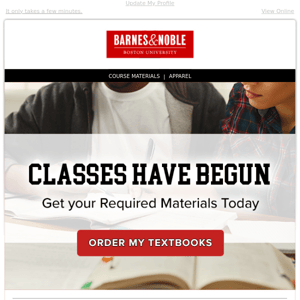 Final Reminder: Get Your Textbooks Today