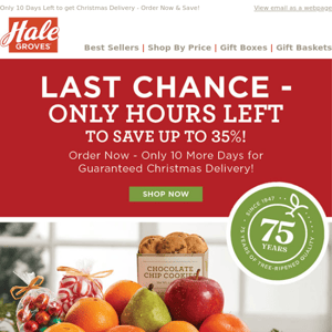 Last Chance - Only Hours Left to Save Up to 35%!