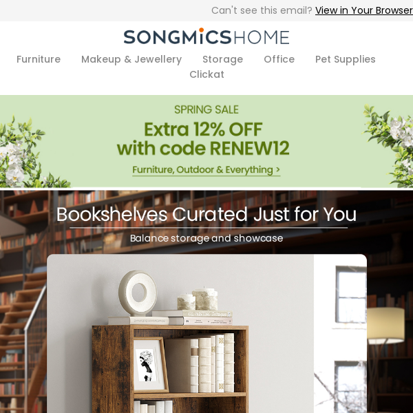 Songmics, check the missing bookshelf for your home!