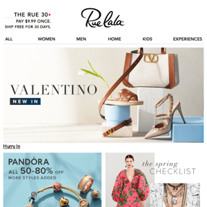 New Valentino • More Styles Added: All 50 – 80% Off Pandora