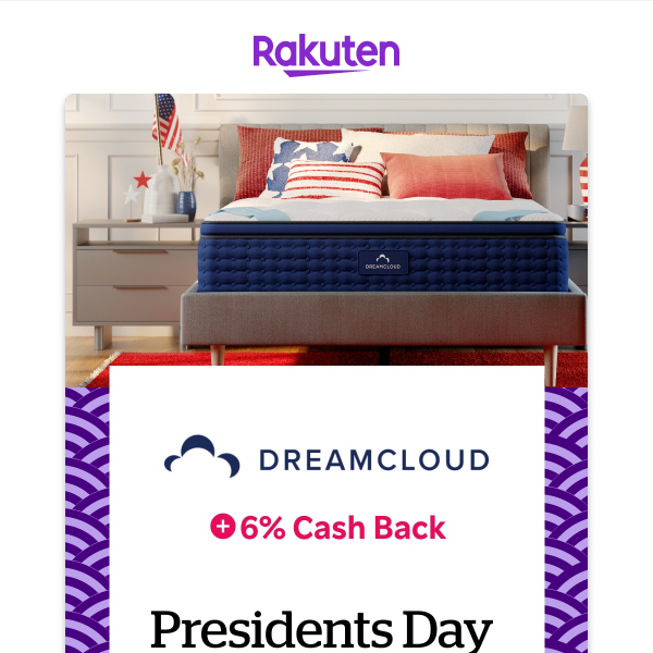 DreamCloud: 50% off all mattresses + 6% Cash Back!