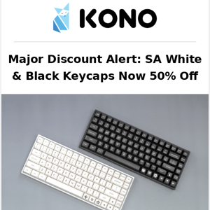 Major Discount Alert: SA White & Black Keycaps Now 50% Off