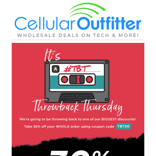 Cellular Outfitter, Grab This Throwback Deal 👉