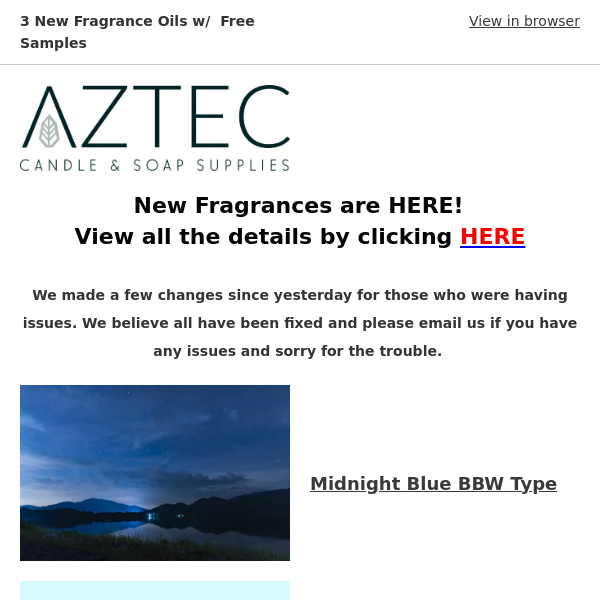 3 New Fragrance Oils w/  Free Samples - Links Fixed