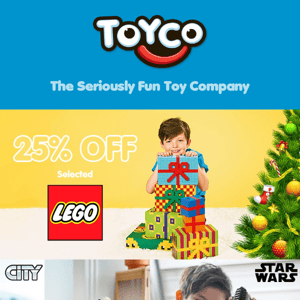 25% OFF SELECTED LEGO