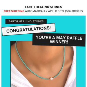 Congratulations Earth Healing Stones 🎉You're a May Raffle Winner!